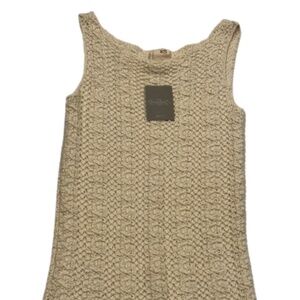 NWT Anthropologie Far Away From Close Ivory / Cream Knit Pocket Dress - XS